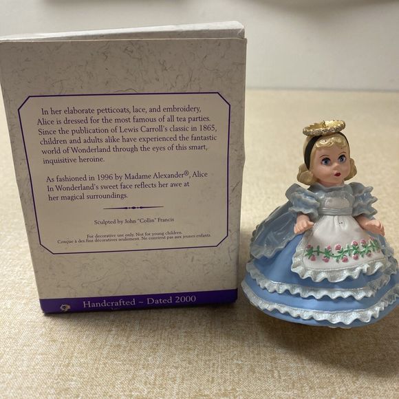 Hallmark Keepsake Ornament Madame Alexander Alice in Wonderland Christmas 2000 - Picture 11 of 12